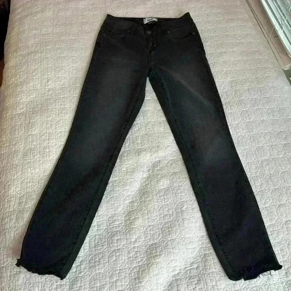 Paige Stone Washed Skinny Black Jeans 26 - Picture 7 of 14